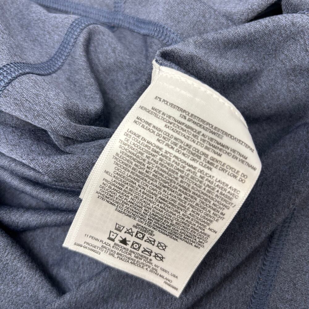 Brooks Brothers Mens Large Blue Cotton 1/4 Zip Pullover Sweater - Picture 4 of 7